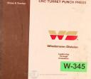 Wiedemann-Warner & Swasey-Cross-Trecker-Wiedemann Centrum 2000, 1000 3000 5000 7000 9000, Punch Press Operations Manual 1987-1000-2000-3000-5000-7000-9000-Centrum-01